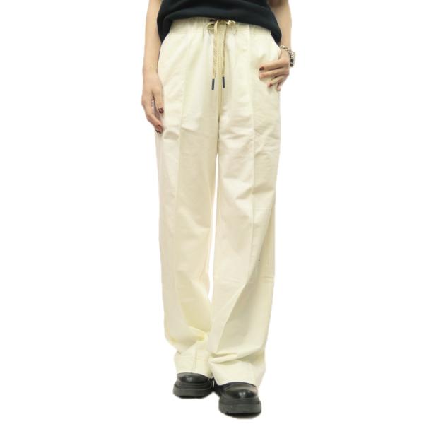 MONCLER モンクレール レディース パンツ 8H00002 809AD / PANTALONE クリーム ワイド ヌケ感