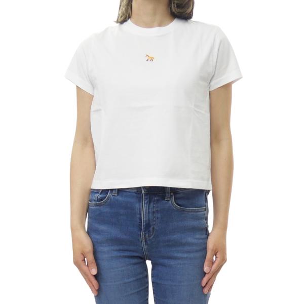 MAISON KITSUNE メゾンキツネ レディースクルーネックTシャツ PW00111KJ7026 / BABY FOX BABY TEE-SHIRT ホワイト