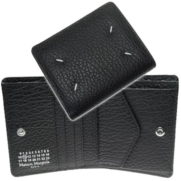 MAISON MARGIELA メゾンマルジェラ 財布 メンズ 二つ折り財布（小銭入れ付き） S56UI0140 P4455 ブラック 定番人気商品 Maison Margiela（メゾンマルジェラ） メンズ二つ折り財布（小銭入れ