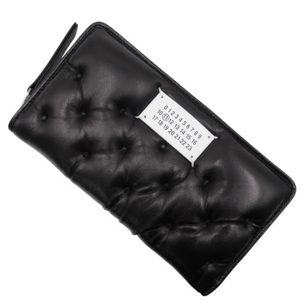 ！新品同然！　メゾンマルジェラ　ラウンドファスナー　ブラック　12A Maison Margiela メゾンマルジェラ ラウンドファスナー グレインレザー