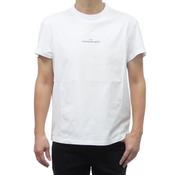 セールSS MAISON MARGIELA メゾンマルジェラ Tシャツ メンズ 半袖 クルーネック コットン 綿100％ S30GC0701 S22816 ホワイト 定番人気商品 Maison Margiela（メゾンマルジェラ） メンズクルーネックTシャツ