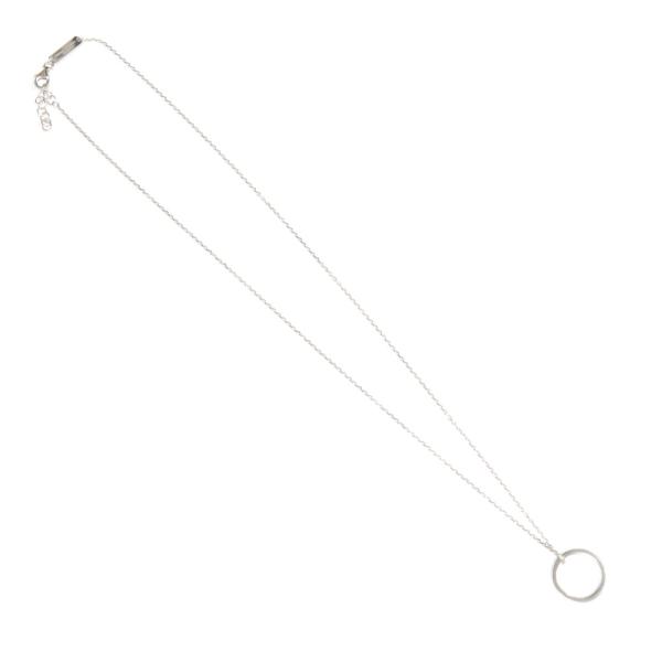 MAISON MARGIELA メゾンマルジェラ ネックレス SM1UU0066 P8865 ロゴ リング ペンダント アクセサリー 指輪 ユニセックス SV925 シルバー 定番人気商品