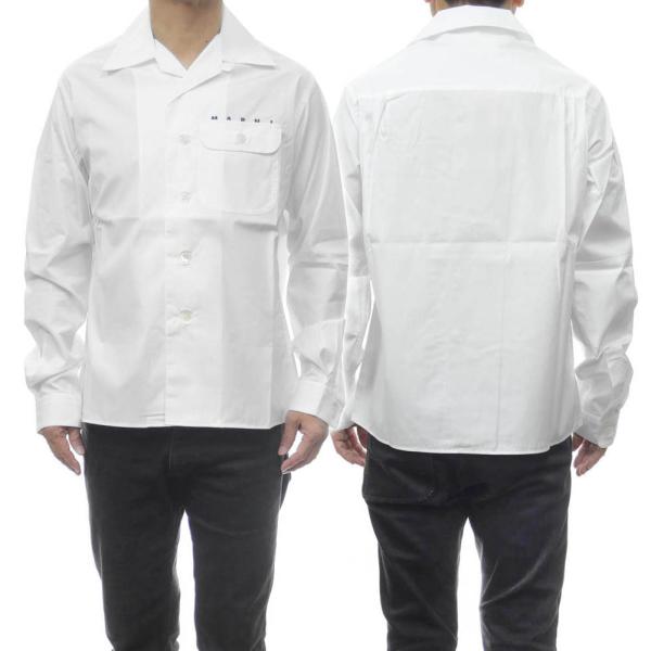 旧作お買い得セール！ MARNI マルニ カジュアルシャツ メンズ コットン 綿100％ CUMU0246P1 USCT88 ホワイト tre-style_mr23fw103