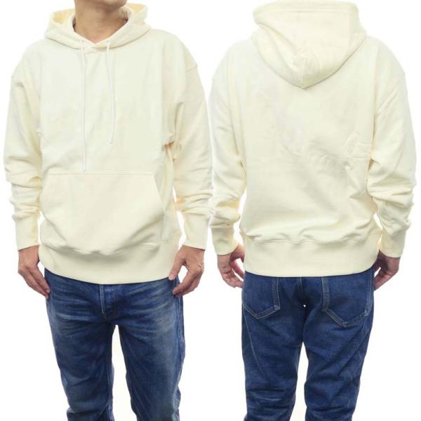 旧作お買い得セール！ MSGM エムエスジーエム パーカー メンズ パイル地プルオーバー コットン 綿100％ 3540MM515 237799 クリーム MSGM（エムエスジーエム） メンズパイル地プルオーバーパーカー