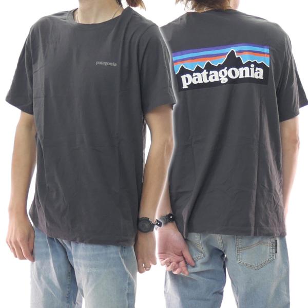PATAGONIA パタゴニア メンズクルーネックTシャツ 37882/M’S P-6 LOGO T-SHIRT(メンズ・P-6ロゴ・Tシャツ)  INBK チャコールグレー