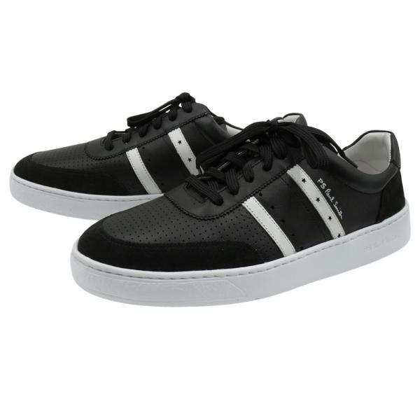 PS PAUL SMITH ポールスミス メンズ ローカット スニーカー M2S BCH02 PLEA / BIRCH ブラック レザー 万能 カジュアル 爆買