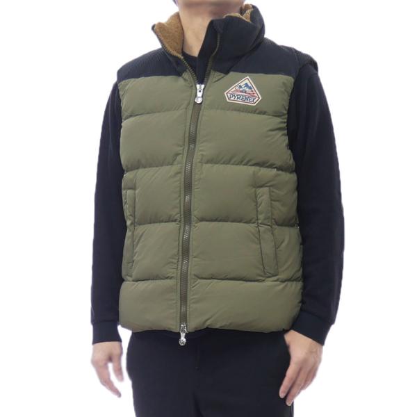 PYRENEX ダウンベスト ダークグリーン Pyrenex（ピレネックス） メンズダウンベスト HUY012 / RETRO JOHN