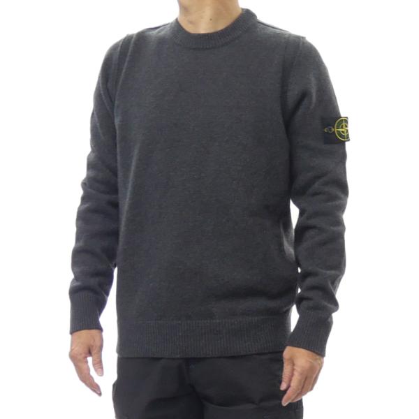 STONE ISLAND ストーンアイランド メンズ クルーネック ニット セーター 5100072 ダークグレー 無地 ベーシック