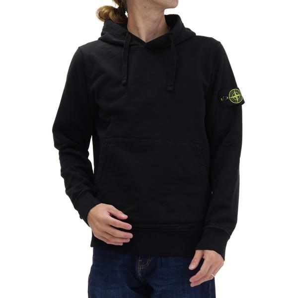STONE ISLAND ストーンアイランド メンズ パーカー 6100062 ORGANIC COTTON FLEECE スウェット オーガニックコットン ブラック 2026秋冬新作