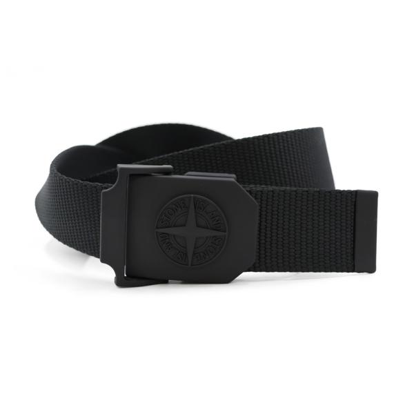 STONE ISLAND ストーンアイランド メンズ ガチャベルト 9300003 イタリア製 キャンバス 丈夫 ブラック 2026秋冬新作 ストリート アメカジ ハイランク