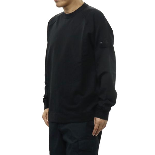 STONE ISLAND ストーンアイランド メンズ スウェット 6100064 S00F3 製品染め ラグランスリーブ トレーナー ブラック