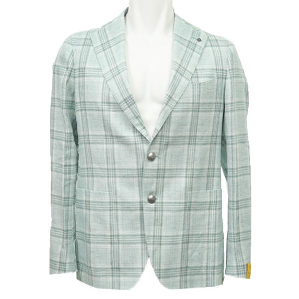旧作お買い得セール！ TAGLIATORE タリアトーレ ジャケットメンズ シングル2Bジャケット 1SMC22K--PE 340253Q グリーン×ホワイト TAGLIATORE（タリアトーレ） メンズシングル2Bジャケット 1SMC22K--PE