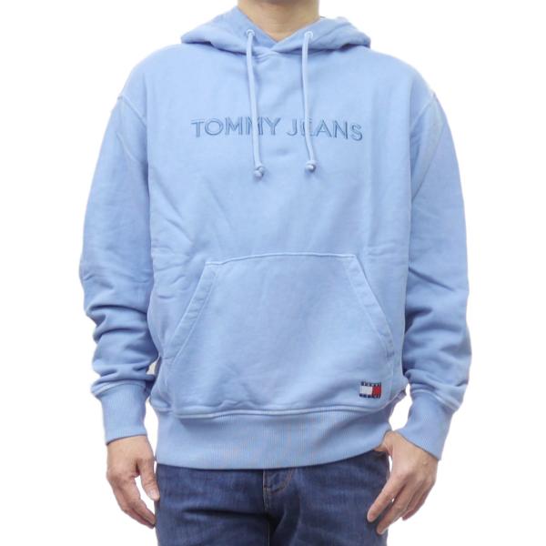 セールSS  JEANS トミージーンズ トミーヒルフィガー パーカー メンズ プルオーバー コットン 綿100％ DM20639 ライトブルー HILFIGER DENIM TOMMY JEANS トミージーンズ メンズプルオーバー