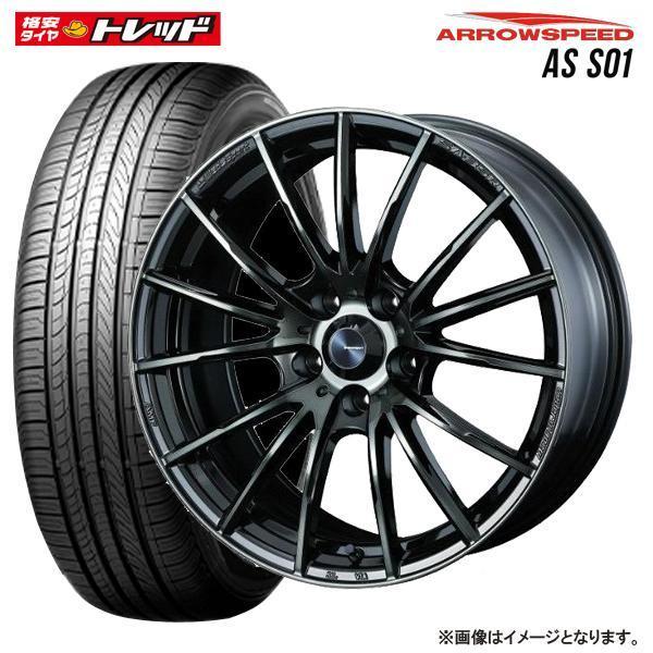 送料無料】WEDSSPORT SA35R 18インチ 7J+53 5H114.3 WBC ＆ アロー 