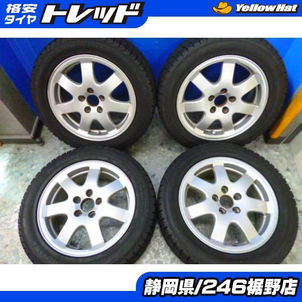 中古【代引不可】転がし用スタッドレスタイヤホイール4本セットボルボ