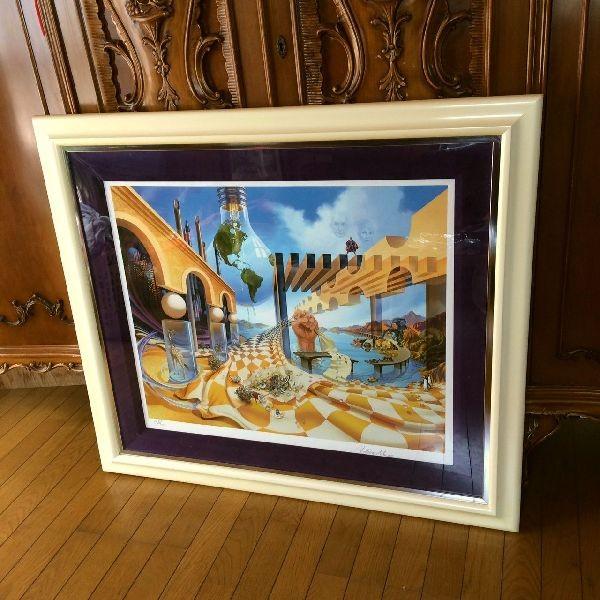 ≫真作保証*イレーヌ・メイヤー作*贈物*直筆サイン入り大型シルク