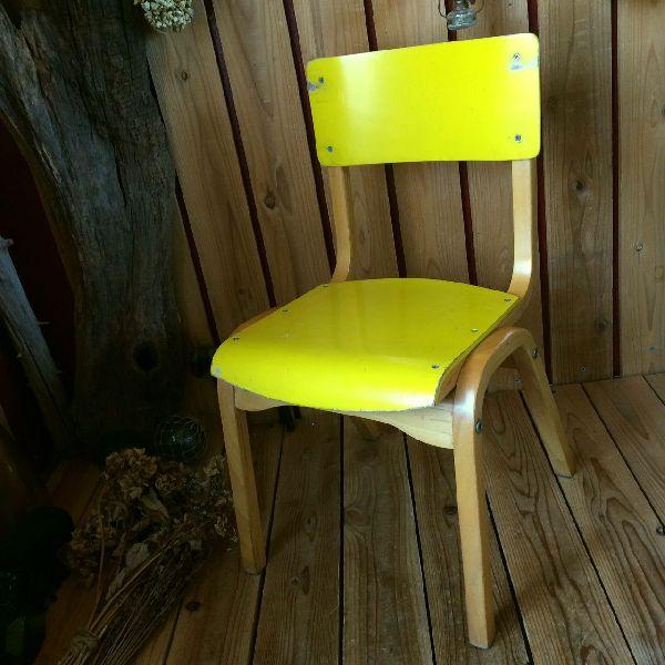 ヴィンテージ*古いウッド キッズ チェア1脚*木製 子供 椅子*いすイス