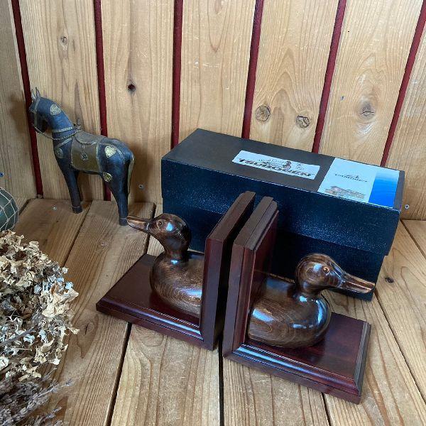ヴィンテージTSUBOGEN木味ハンドメイド ウッド デコイ ブックエンド*鴨 VINTAGE ≫ヴィンテージ*TSUBOGEN*木味ハンドメイド ウッド