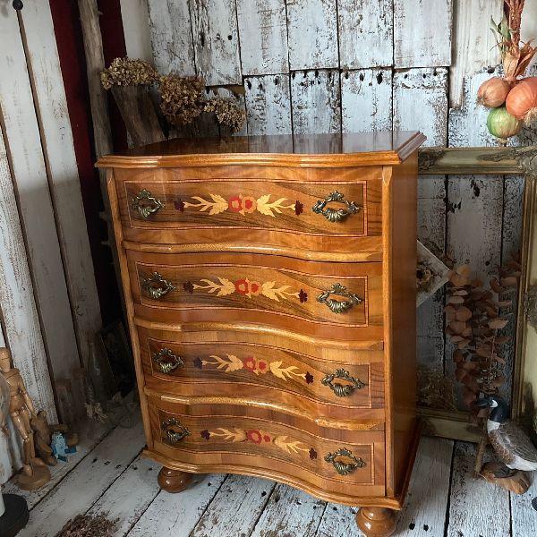 イタリア製 ヴィンテージ*モーレンス*木 象嵌細工 マホガニー材