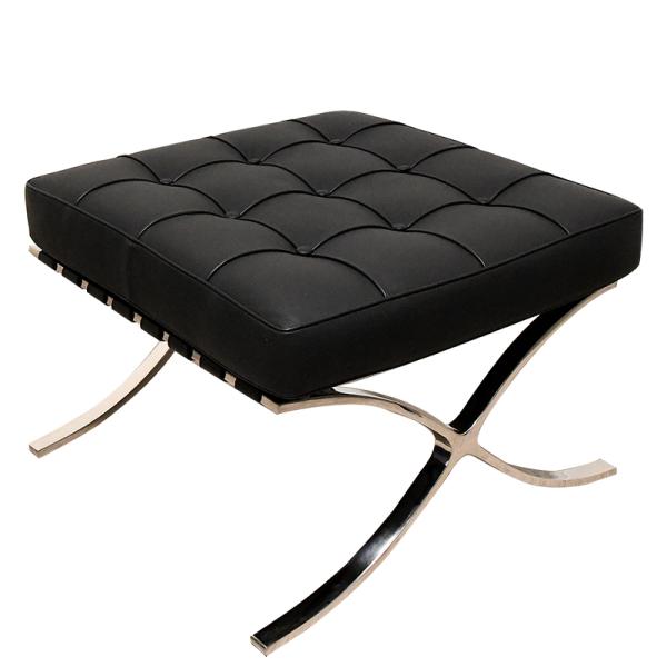 ミース・ファン・デル・ローエ のバルセロナチェアのオットマン（リプロダクト） ミース・ファン・デル・ローエ バルセロナチェア オットマン