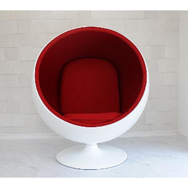 ボールチェア エーロ・アールニオ 色ホワイト×レッド ballchair ボールチェア エーロ・アールニオ 色ホワイト×レッド ballchair