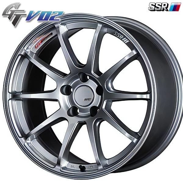 SSR GTV02 18インチ 7.5J 5H100 +48 グレアシルバー アルミホイール 