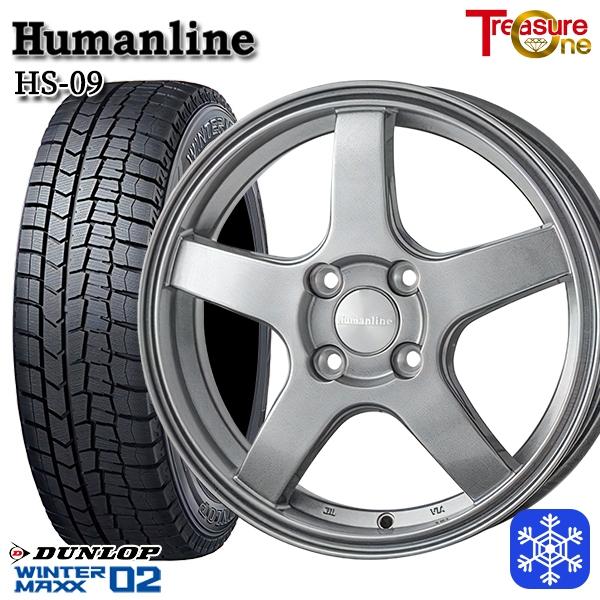 スタッドレスタイヤ4本ホイール付き 155/65/R14 DUNLOP WinterMAXX 18年製