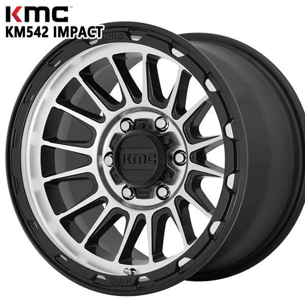 KMC KM542 IMPACT 17C` 9.0J 6H139.7 +18 SATIN BLACK MACHINED A~zC[Pi 4{Zbg 