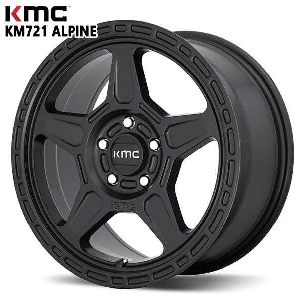KMC KM721 ALPINE 17C` 8.0J 5H127 +38 SATIN BLACK A~zC[Pi 4{Zbg 