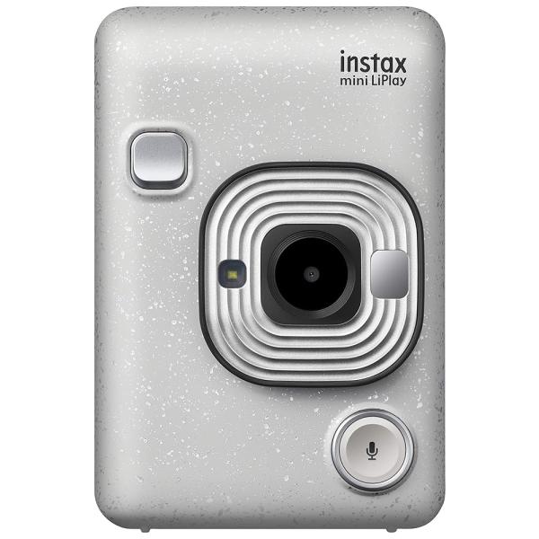他サイト： 富士フイルム FUJIFILM チェキ インスタントカメラ instax mini LiPlay ストーンホワイト INS MINI HM1 STONE WHITEの商品画像