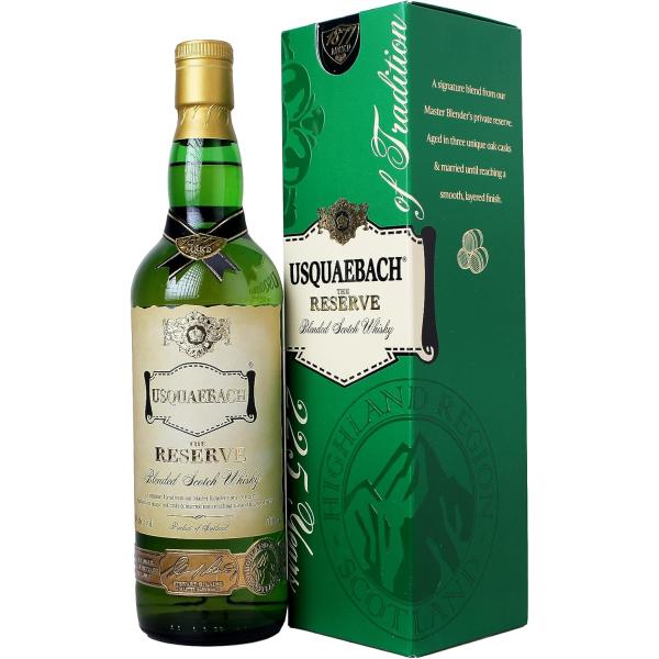 USQUAEBACH Reserva ウイスキー 箱入り ウシュクベ リザーブ 43% 700ml 箱入り 在庫限り特価 : トレジャー