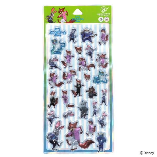 [PIG] Disney Design ディズニー デザイン 「はるピカ」バイシクルステッカー 自転車用 反射ステッカー ズートピア2（ジュディ/ニック/ゲイリー/シール/反射）
