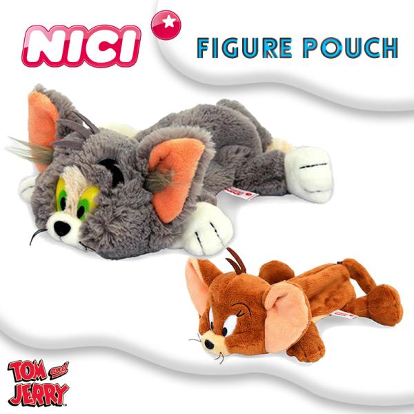 NICI（ニキ）トムとジェリー フィギュアポーチ / Tom & Jerry Figure Pouch（アニマル/動物/かわいい/ペンケース/筆箱/化粧ポーチ/ギフト/プレゼント）
