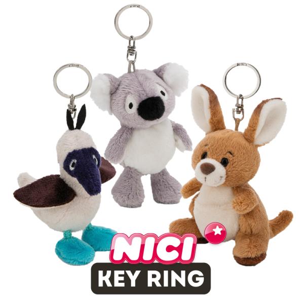 NICI（ニキ）WF25キーリング アオアシカツオドリ コアラ カンガルー/　Key Ring（アニマル/動物/かわいい/キーホルダー/ビーンバッグ/ギフト/プレゼント）