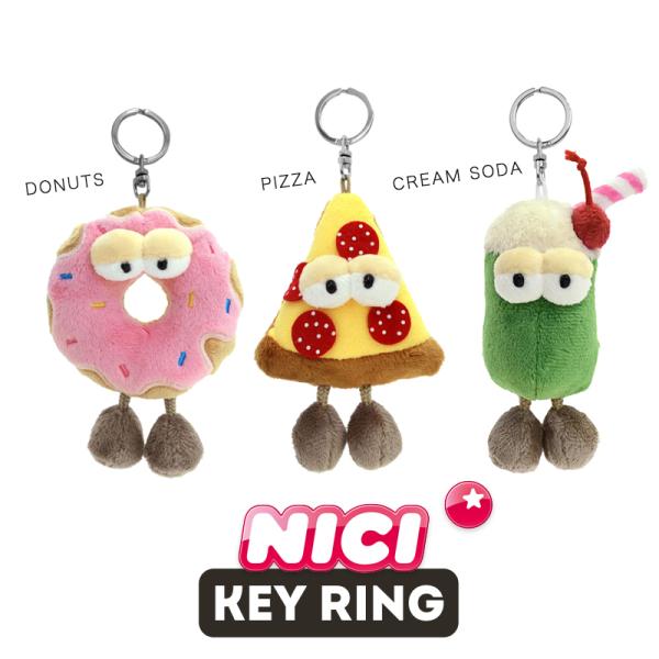 NICI（ニキ）キーリング / Key Ring ヤミーブラザーズ ピザ ドーナツ クリームソーダ（食べ物/お菓子/フード/かわいい/キーホルダー/ギフト/プレゼント）