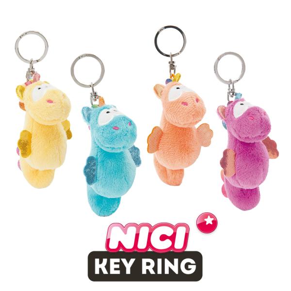 NICI（ニキ）キーリング テオドールフレンズ24 シーホース マゼンタ ブルー イエロー オレンジ  /　Key Ring（動物/アニマル/魚/タツノオトシゴ/キーホルダー）