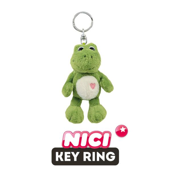 NICI（ニキ）キーリング  フロッグ ニコ　/Key Ring（動物/アニマル/蛙/カエル/縁起物/福招き/幸福/キーホルダー/ビーンバッグ/ギフト/プレゼント）
