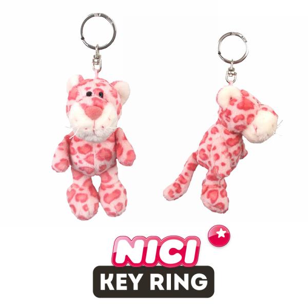 NICI（ニキ）キーリング レパード ピンク /　Key Ring（アニマル/動物/かわいい/キーホルダー/ビーンバッグ/ギフト/プレゼント）