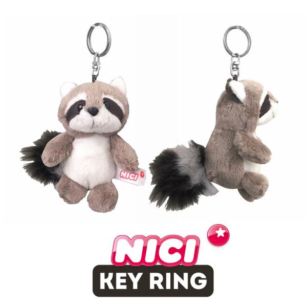 NICI（ニキ）キーリング   フォレストフレンズ13 ラクーン　/Key Ring（動物/アニマル/かわいい/キーホルダー/ビーンバッグ/ギフト/プレゼント）