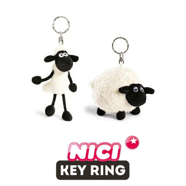 NICI（ニキ）キーリング Shaun the sheep(ひつじのショーン) ショーン シャーリー  /　Key Ring（動物/アニマル/かわいい/キーホルダー/ギフト/プレゼント）