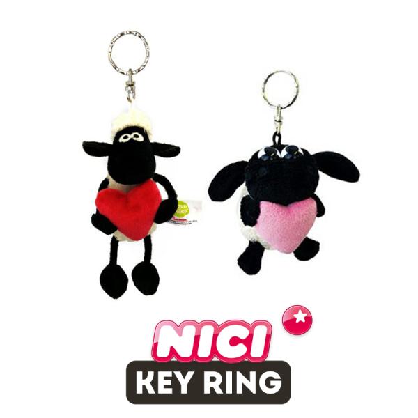 NICI（ニキ）キーリング Shaun the sheep(ひつじのショーン) ショーン ティミー ハート  /　Key Ring（動物/アニマル/バレンタイン/ギフト/プレゼント）
