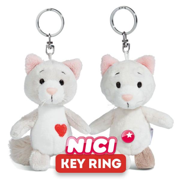 NICI（ニキ）キーリング ラブキャット / Key Ring （フラッフィー/キュート/ねこ/猫/ネコ/アニマル/動物/かわいい/キーホルダー/ギフト/プレゼント）