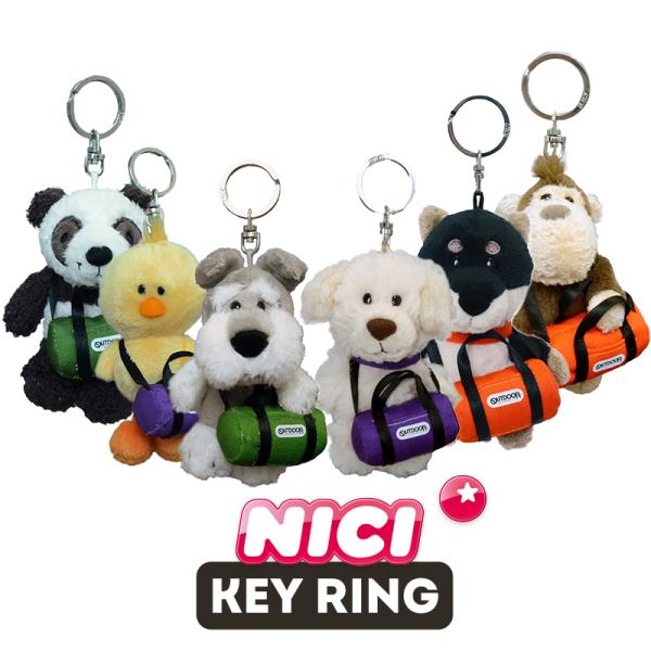 NICI（ニキ）キーリング ゴールデンレトリバー クロシバ シュナウザー ヒヨコ モンキー パンダ  + ロールボストン OUTDOOR  /　Key Ring（動物/アニマル）