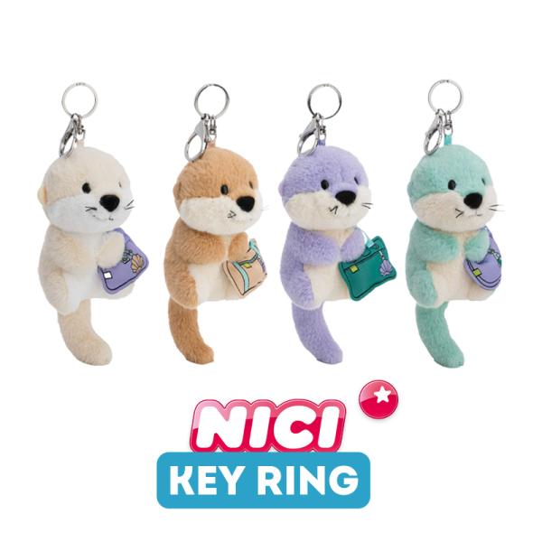 NICI ニキ キーホルダー Winter Friends 2026 カワウソ ベージュ ブラウン  パープル グリーン12cm / ぬいぐるみ キーリング バッグチャーム ギフト プレゼント