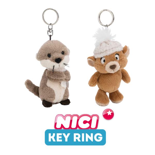 NICI ニキ キーホルダー Winter Friends 2026 10cm カワウソ オフィーリア ベア カプチーノ（キーリング/くま/かわうそ/動物/かわいい/ギフト/プレゼント）