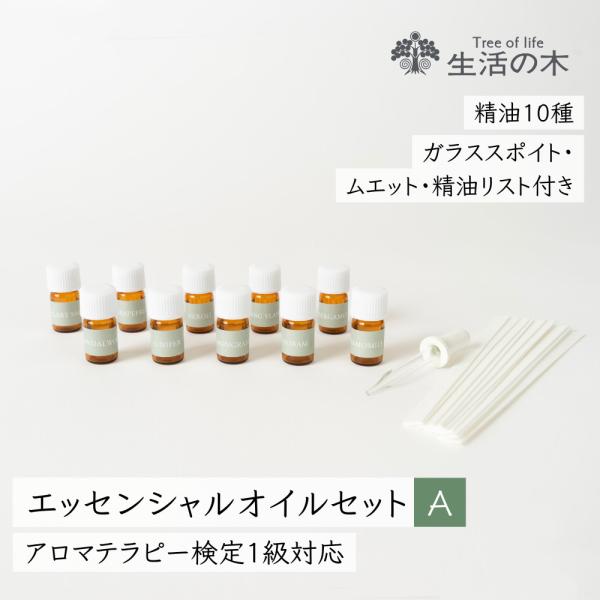 生活の木 公式 エッセンシャルオイル入門セットA アロマテラピー検定1級 (2020年改訂版)対応 アロマブレンドデザイナー対応 アロマオイル アロマ 精油