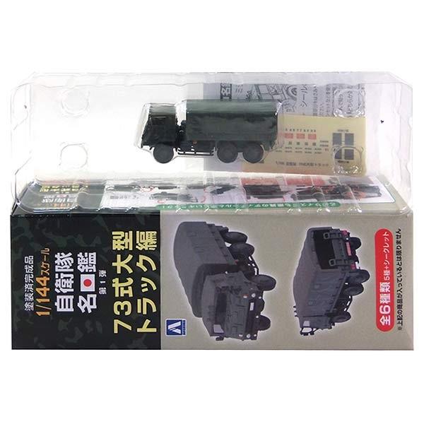 1】 アオシマ 1/144 自衛隊名鑑 第1弾 73式大型トラック 単品