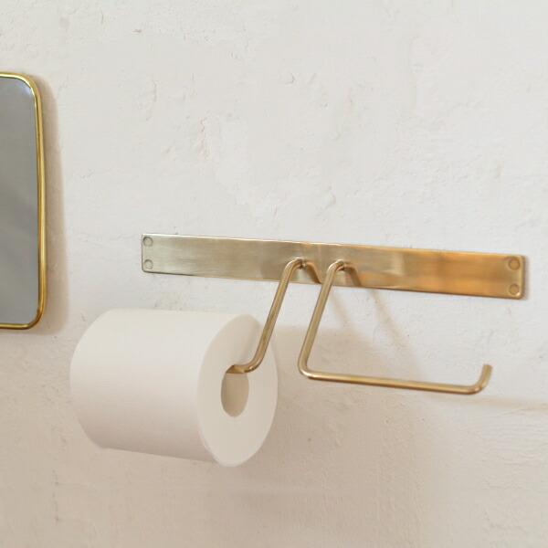 OUTLET】トイレットペーパーホルダー ダブル 2連 真鍮 BRASS