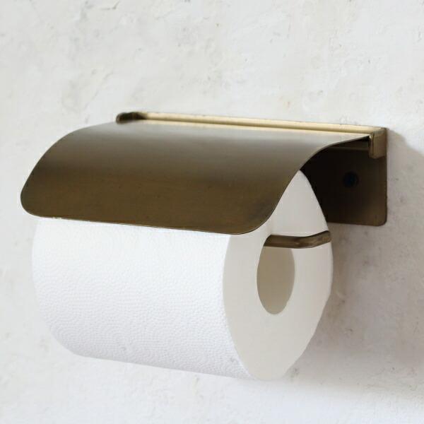 トイレットペーパーホルダー カバー １連 アイアン おしゃれ DIY ゴールド シングル 金色