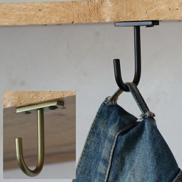 フック ウォールフック アイアン 天付け Jフック 金具 壁 引っ掛け